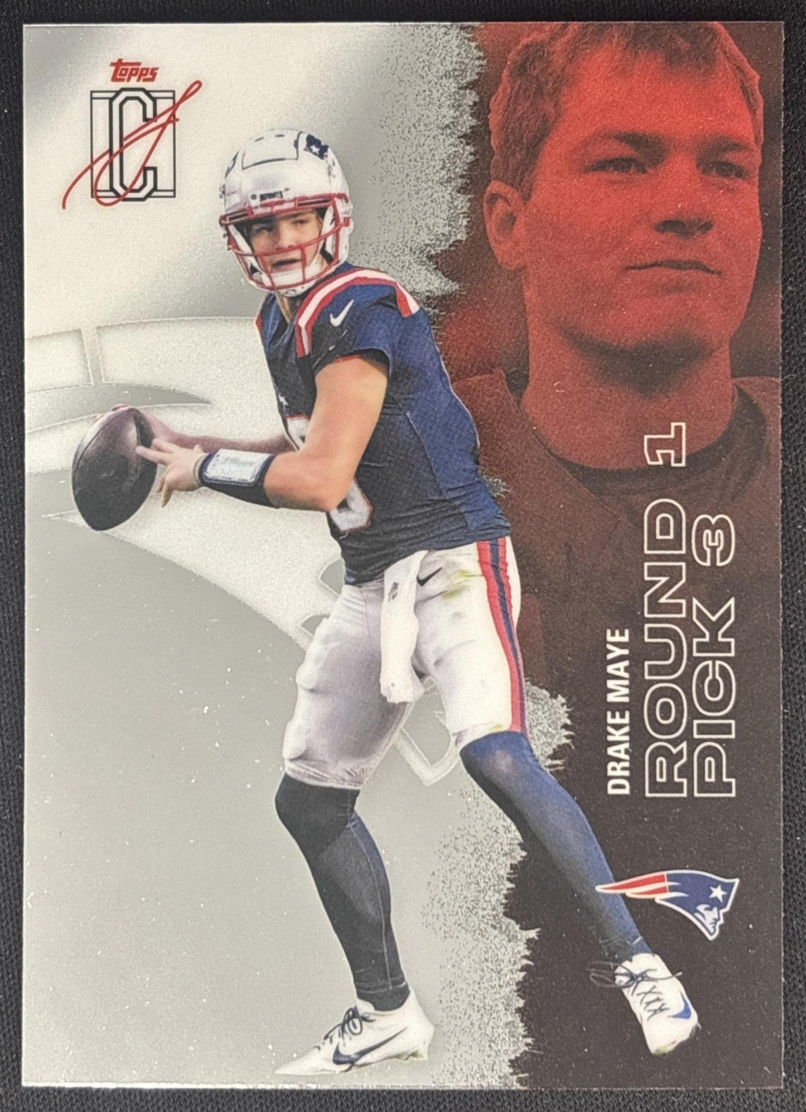 Drake Maye 2025 Topps Signature Class Chrome Veteran Patriots front