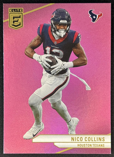 Nico Collins 2024 Panini Donruss Elite Pink Texans Sports Trading Cards