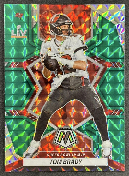 Tom Brady 2022 Panini Mosaic Mosaic Green Buccaneers Patriots Front