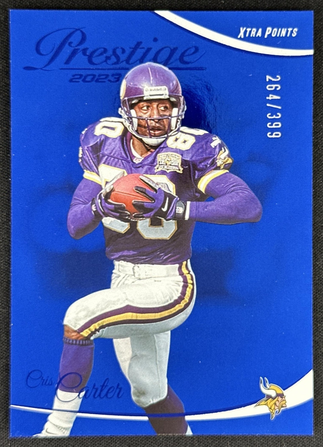 Cris Carter 2023 Panini Prestige Xtra Points Blue /399 Vikings