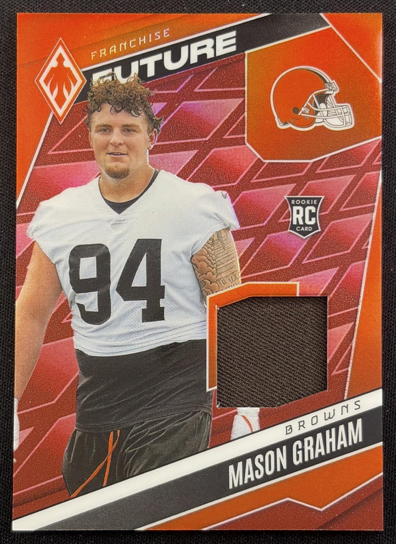 Mason Graham 2025 Panini Phoenix Franchise Future Material Red Prizm /249 Browns