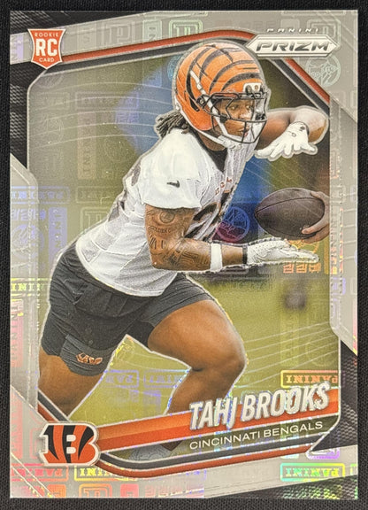 Tahj Brooks 2025 Panini Prizm Logo /20 Bengals Sports Trading Cards