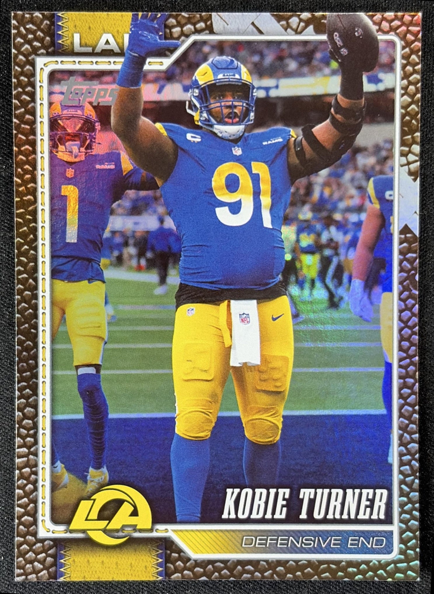 Kobie Turner 2026 Topps Football Leather Foil Rams front