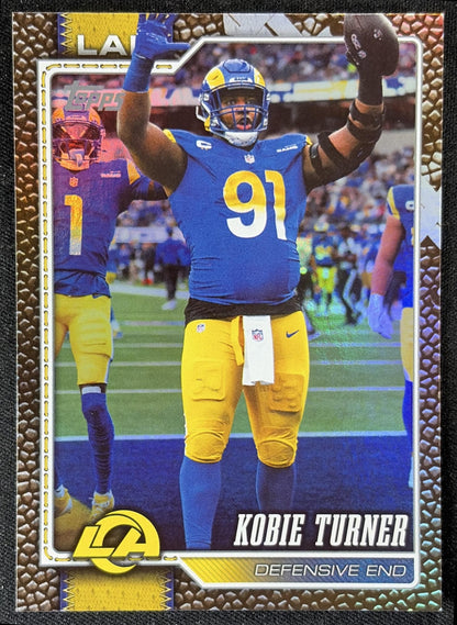 Kobie Turner 2026 Topps Football Leather Foil Rams front