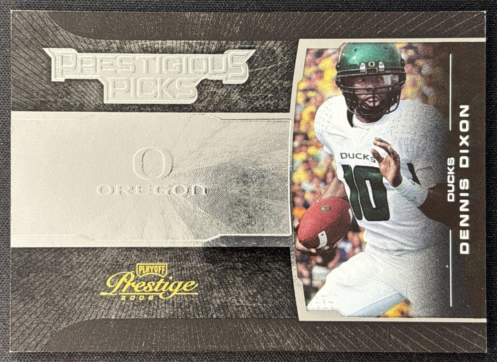 Dennis Dixon 2008 Playoff Prestige Prestigious Picks Black /500 Ducks