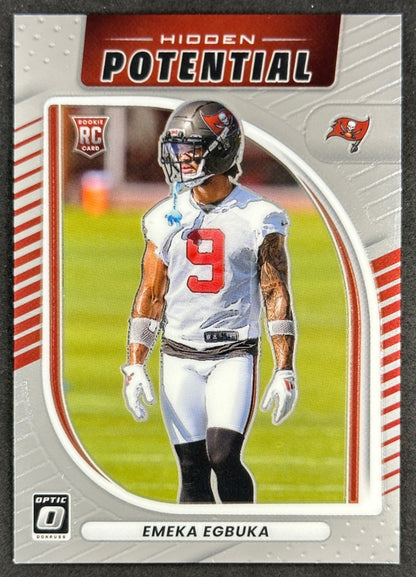 Emeka Egbuka 2025 Donruss Optic Hidden Potential Buccaneers Sports Trading Cards