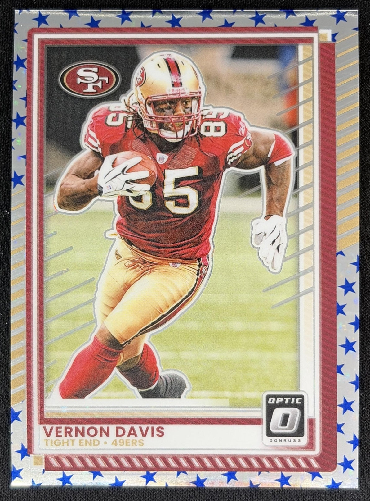 Vernon Davis 2025 Panini Donruss Optic Stars Prizm 49ers
