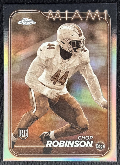 Chop Robinson 2024 Topps Chrome Sepia Refractor Dolphins Sports Trading Cards