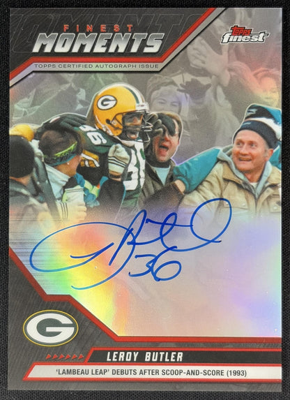 LeRoy Butler 2025 Topps Finest Moments Auto Packers front