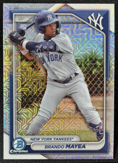 Brando Mayea 2024 Bowman Mega Box Chrome Prospects Mojo Refractor Yankees