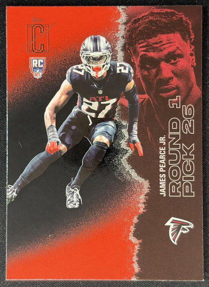 James Pearce Jr. 2025 Topps Signature Class Rookie Red & Black Foil Falcons Sports Trading Cards