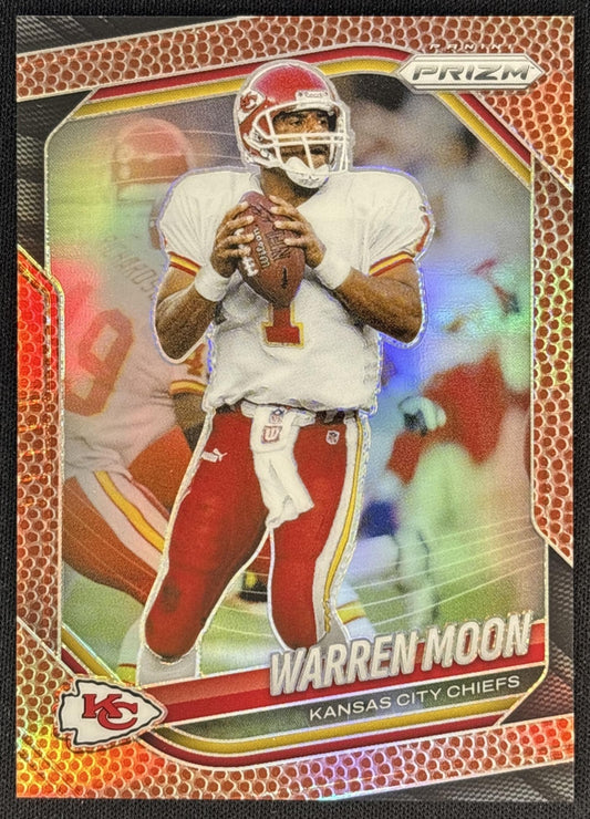 Warren Moon 2025 Panini Prizm Pigskin /180 Chiefs front