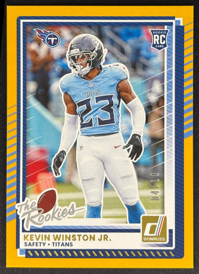 Kevin Winston Jr 2025 Donruss Rookies & Highlights Gold /10 Titans Football Trading Card