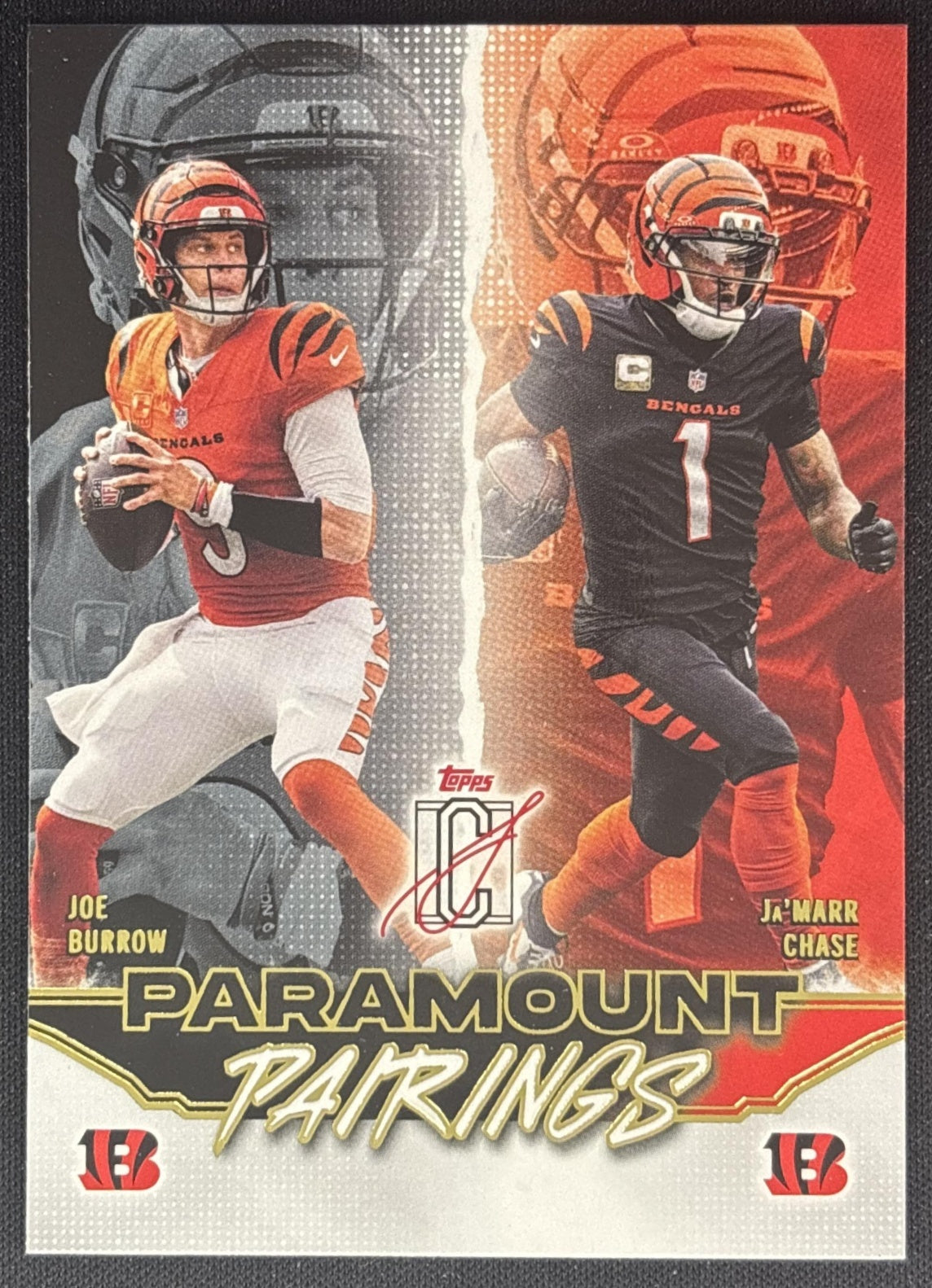 Ja'Marr Chase Joe Burrow 2025 Topps Signature Class Paramount Pairings Bengals front