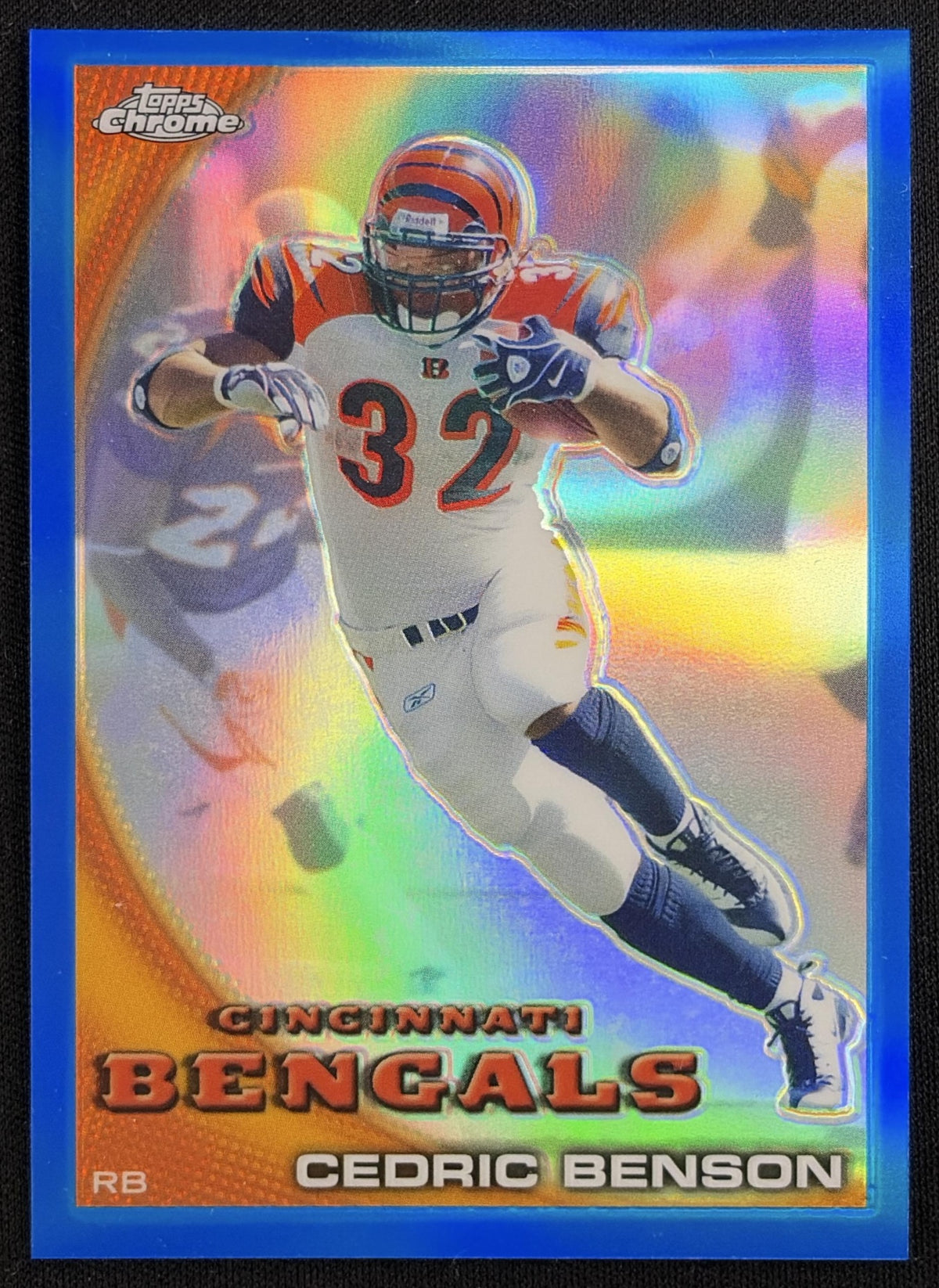 Cedric Benson 2010 Topps Chrome Blue Refractor /199 Bengals