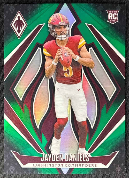 Jayden Daniels 2024 Phoenix Green Fade /199 Commanders sports trading card
