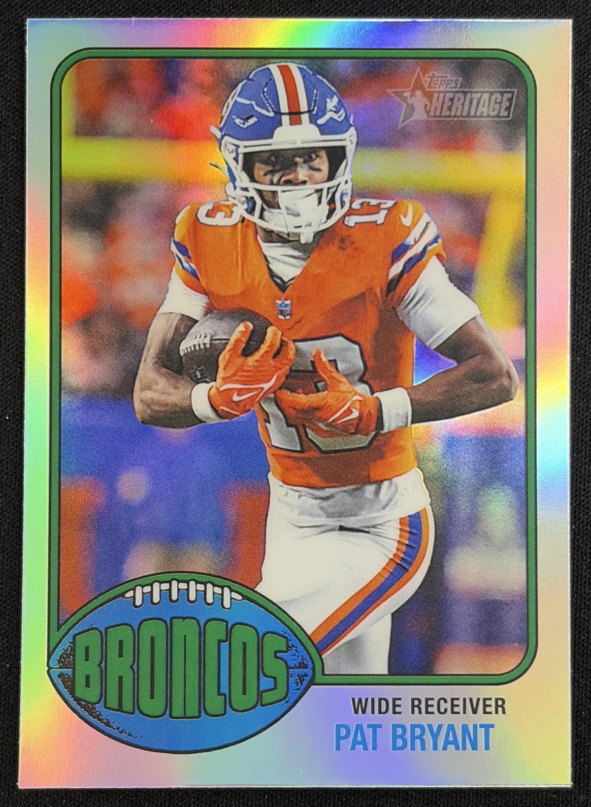 Pat Bryant 2026 Topps Heritage Chrome Refractor Broncos