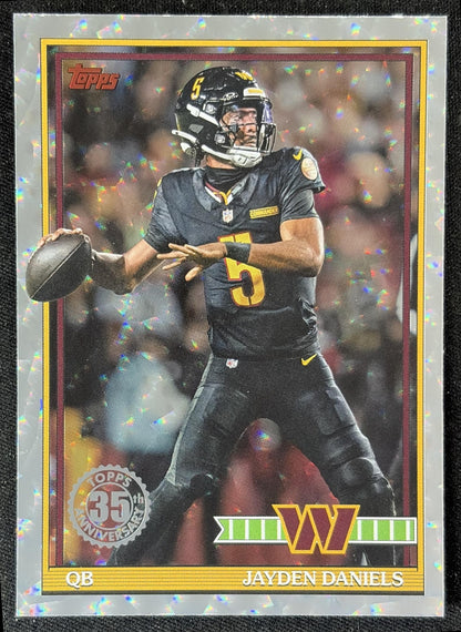 Jayden Daniels 2026 Topps 1991 Crackle Foil Commanders front