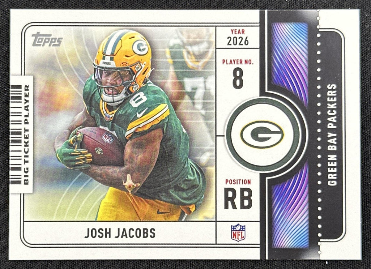 Josh Jacobs 2026 Topps Flagship Big Ticket Players Packers