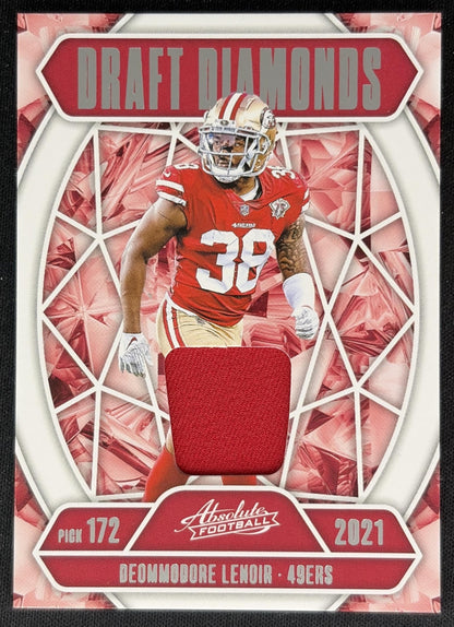 Deommodore Lenoir 2025 Panini Absolute Draft Diamonds Jersey 49ers