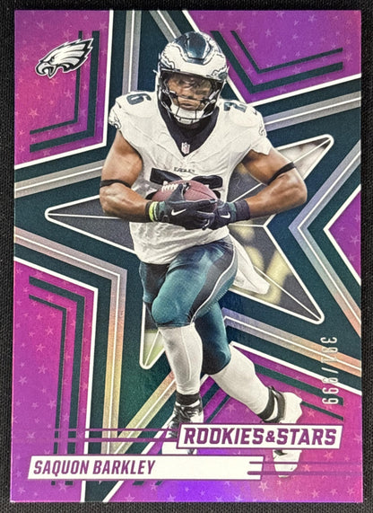 Saquon Barkley 2025 Panini Rookies & Stars Purple /999 Eagles Front