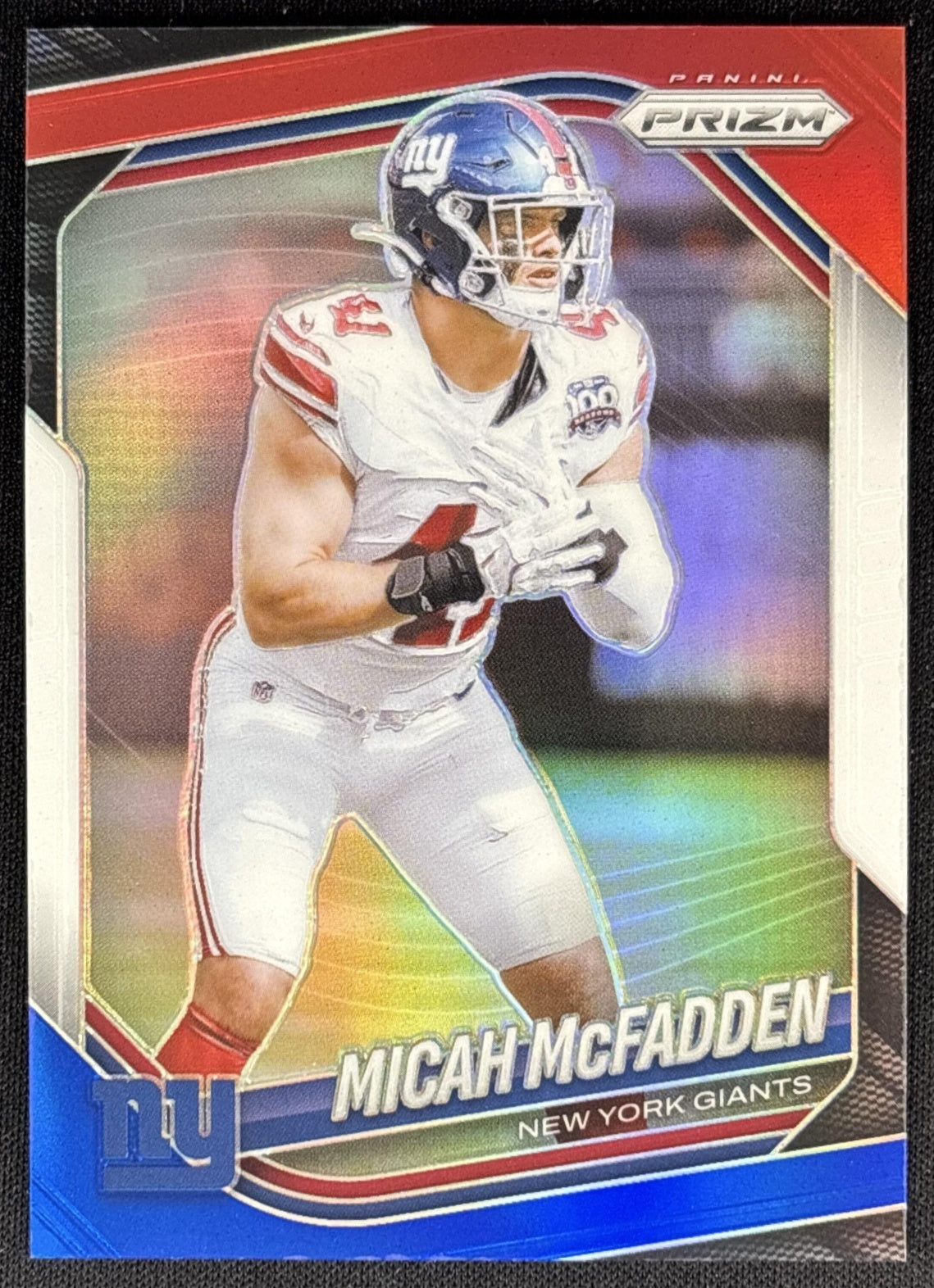 Micah McFadden 2025 Panini Prizm Red White Blue Giants