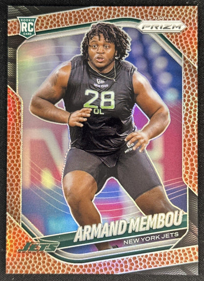 Armand Membou 2025 Panini Prizm Pigskin /180 Rookie Jets Sports Trading Cards