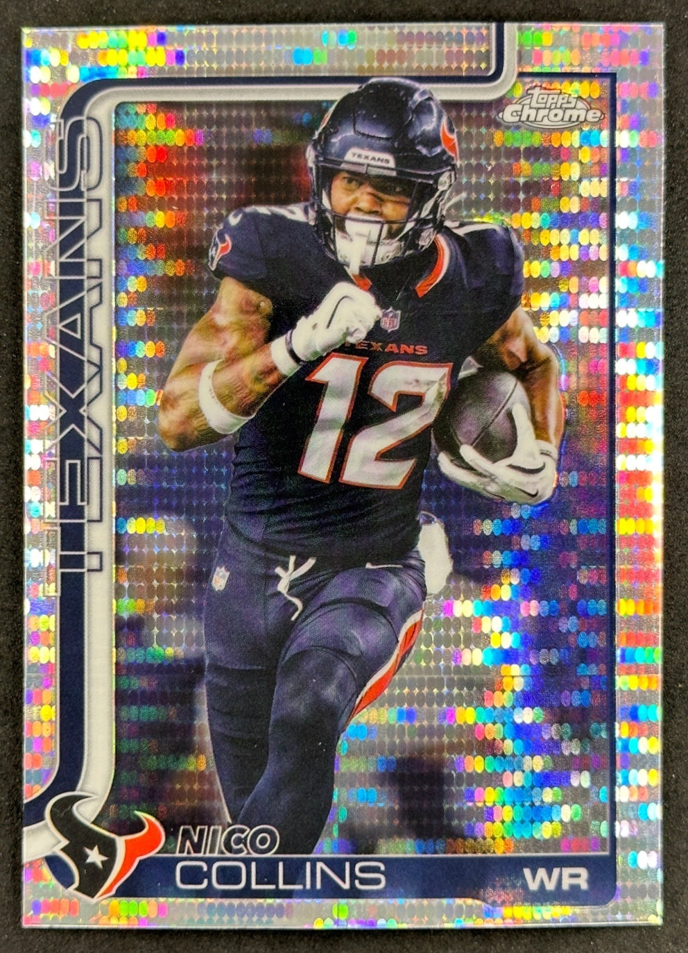 Nico Collins 2025 Topps Chrome Pulsar Refractor Texans Sports Trading Cards