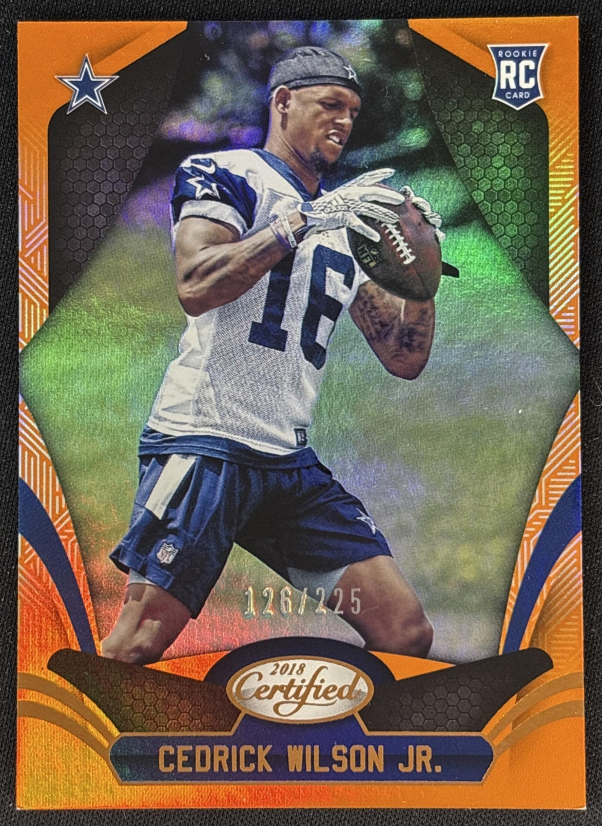 Cedrick Wilson Jr. 2018 Panini Certified Mirror Orange /225 Cowboys Sports Trading Cards
