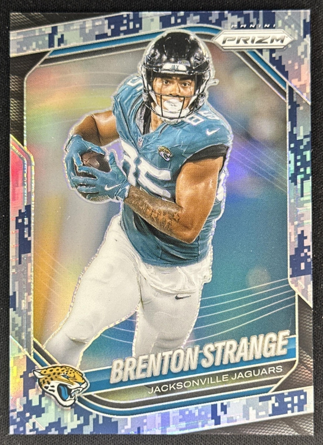 Brenton Strange 2025 Panini Prizm Navy Camo /25 Jaguars Sports Trading Cards