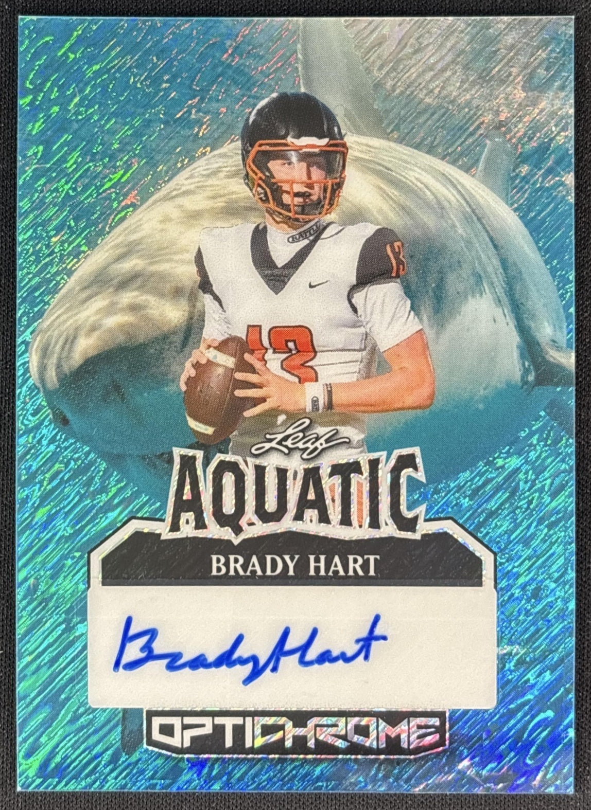 Brady Hart 2025 Leaf Optichrome Aquatic Auto Shimmer Blue 1/1