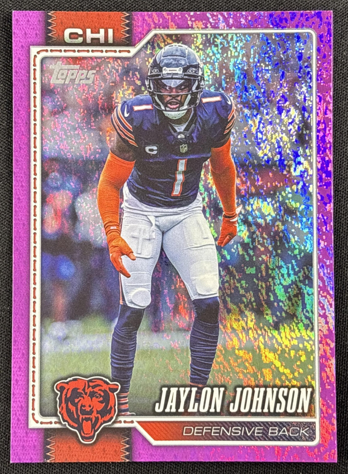 Jaylon Johnson 2026 Topps Pink Holo Foil Bears