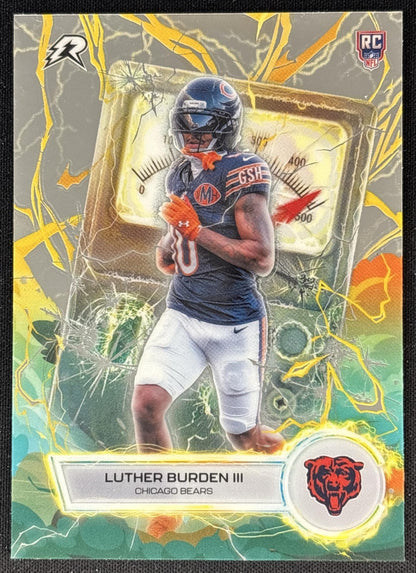 Luther Burden III 2025 Topps Resurgence Voltaic Bears Chicago Bears Sports Trading Cards