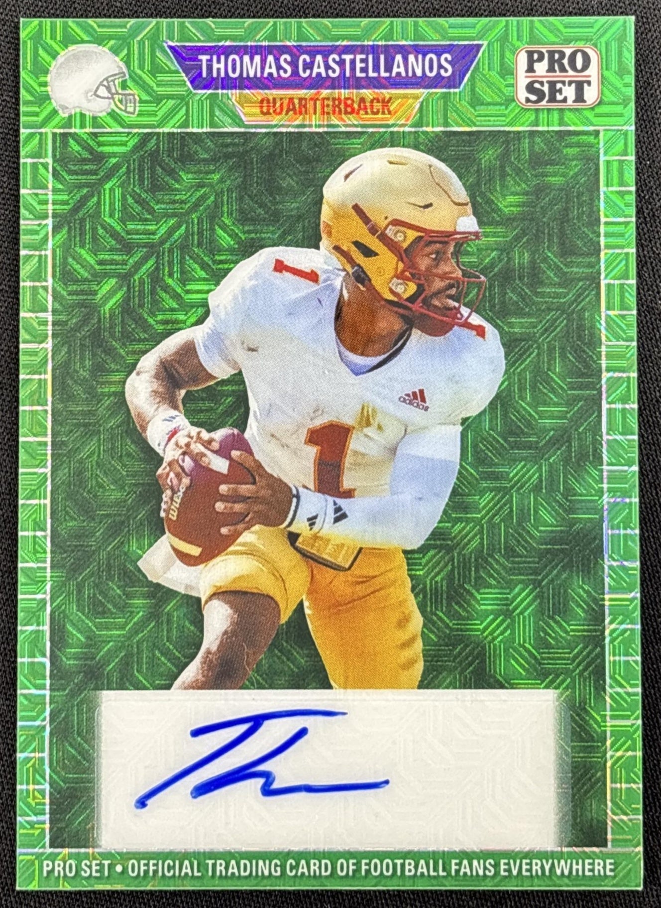 Thomas Castellanos 2024 Leaf Collective Pro Set 1989 Auto Mojo Green /7 Eagles