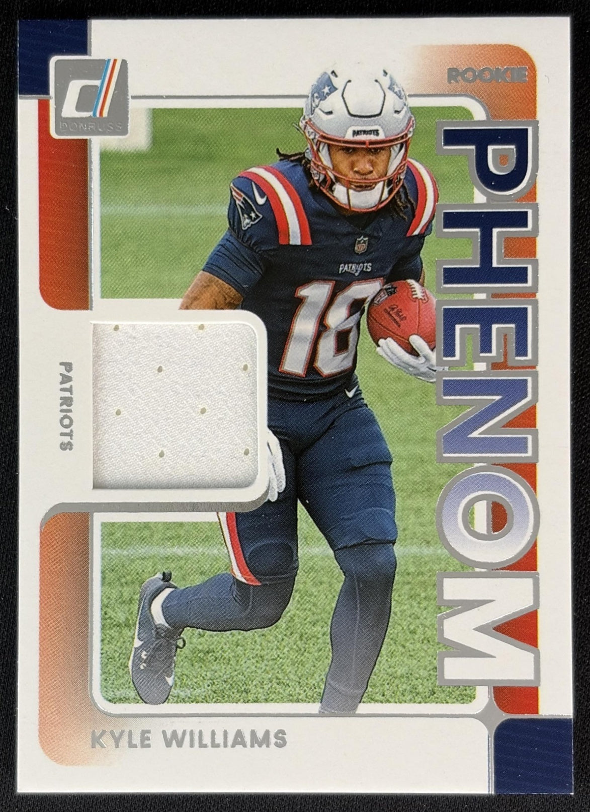 Kyle Williams 2025 Panini Donruss Rookie Phenom Jerseys Patriots front