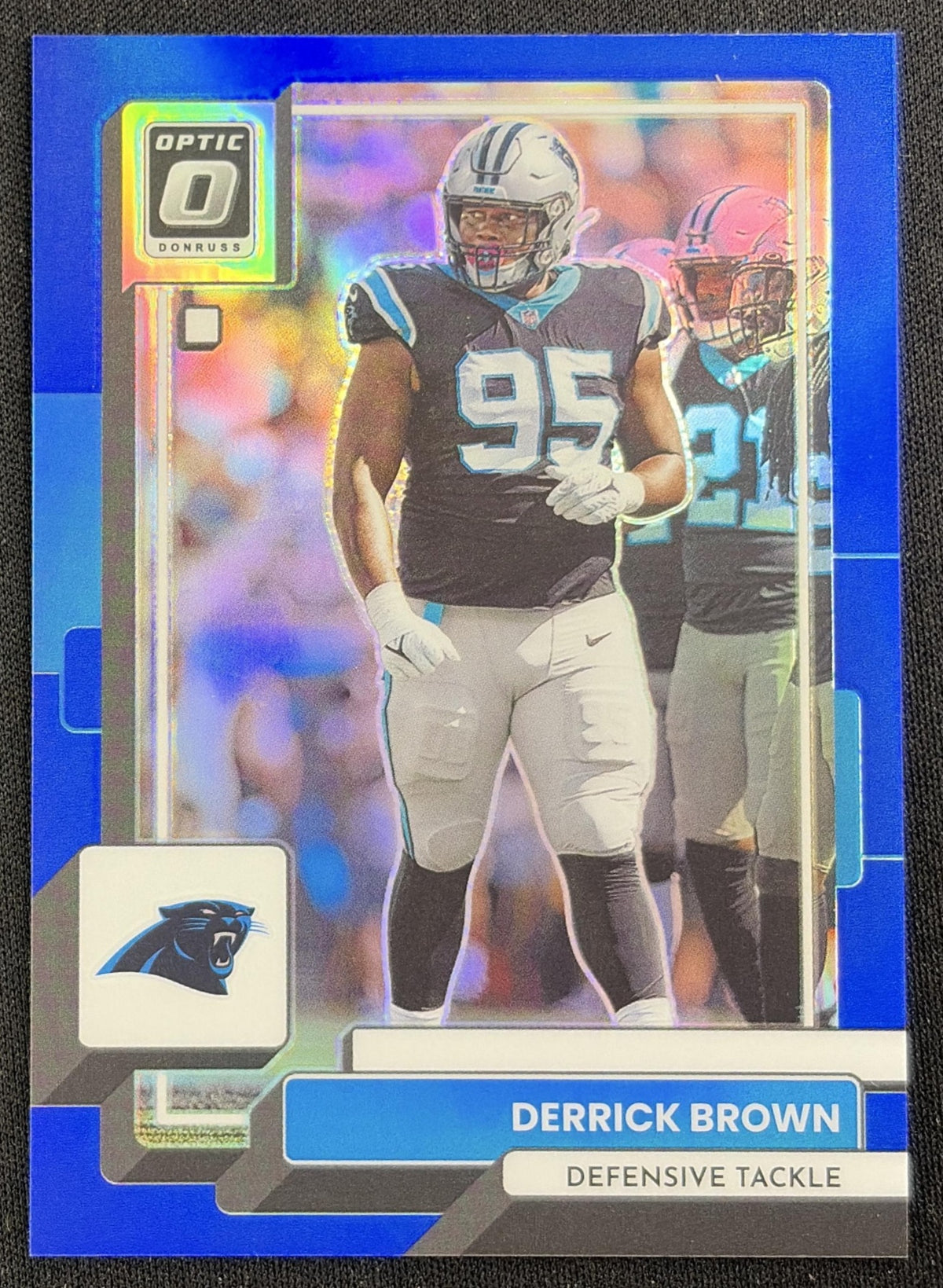 Derrick Brown 2022 Panini Donruss Optic Blue /179 Panthers Sports Trading Card