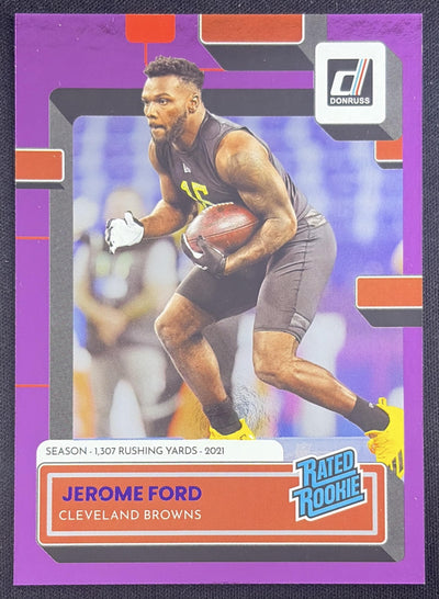 Jerome Ford 2022 Panini Donruss Season Stat Line /500 Browns