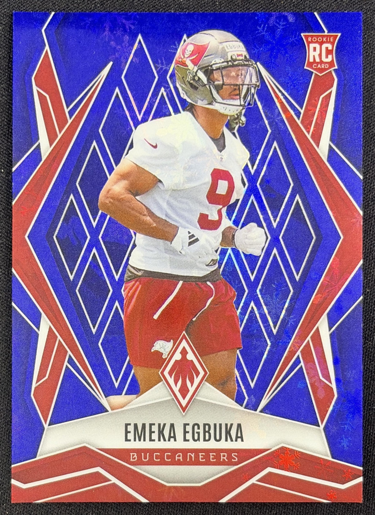 Emeka Egbuka 2025 Panini Phoenix Blue Winter Prizm /199 Buccaneers