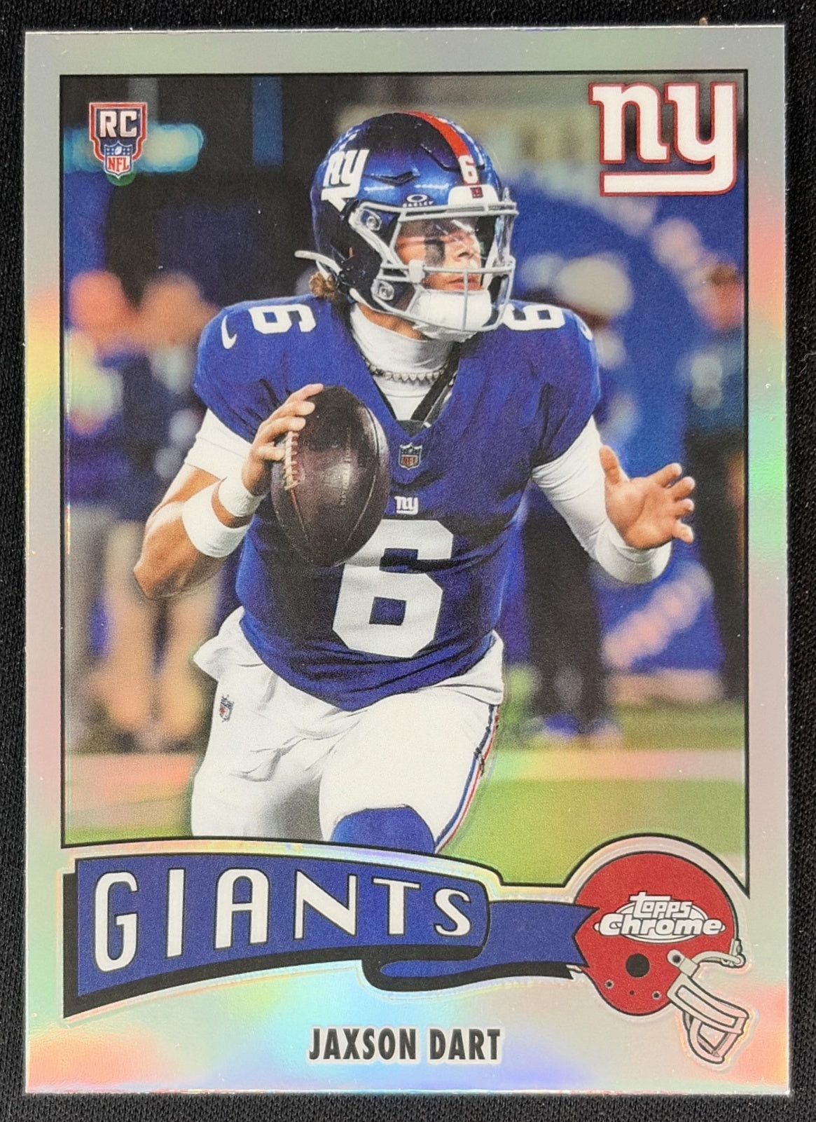 Jaxson Dart 2025 Topps Chrome 1975 Refractor Giants front