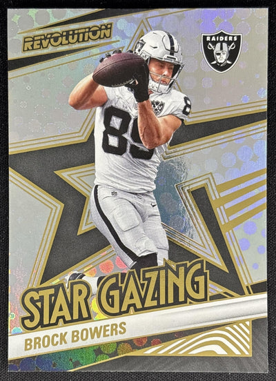 Brock Bowers 2025 Panini Revolution Star Gazing Raiders Sports Trading Cards