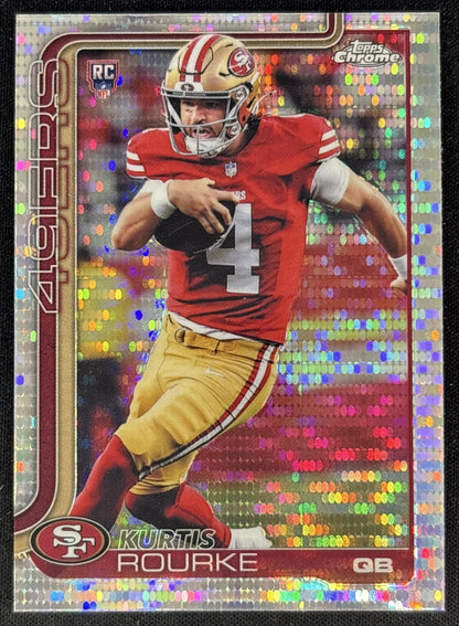Kurtis Rourke 2025 Topps Chrome Rookie Pulsar Refractor 49ers