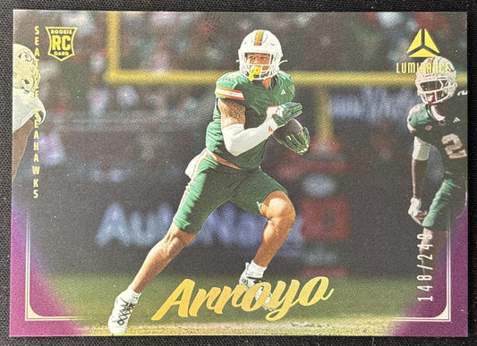 Elijah Arroyo 2025 Panini Luminance Purple /249 Seahawks