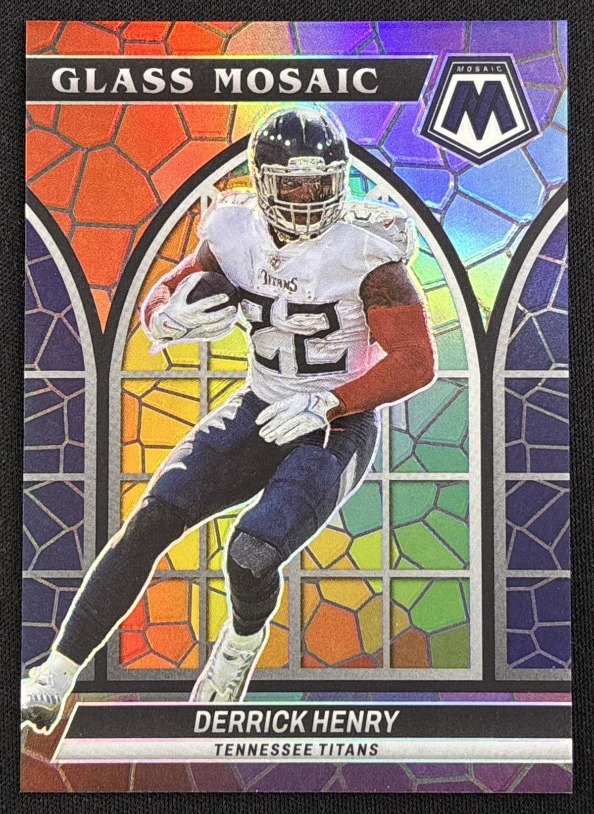 Derrick Henry 2022 Panini Mosaic Stained Glass Mosaic Titans front