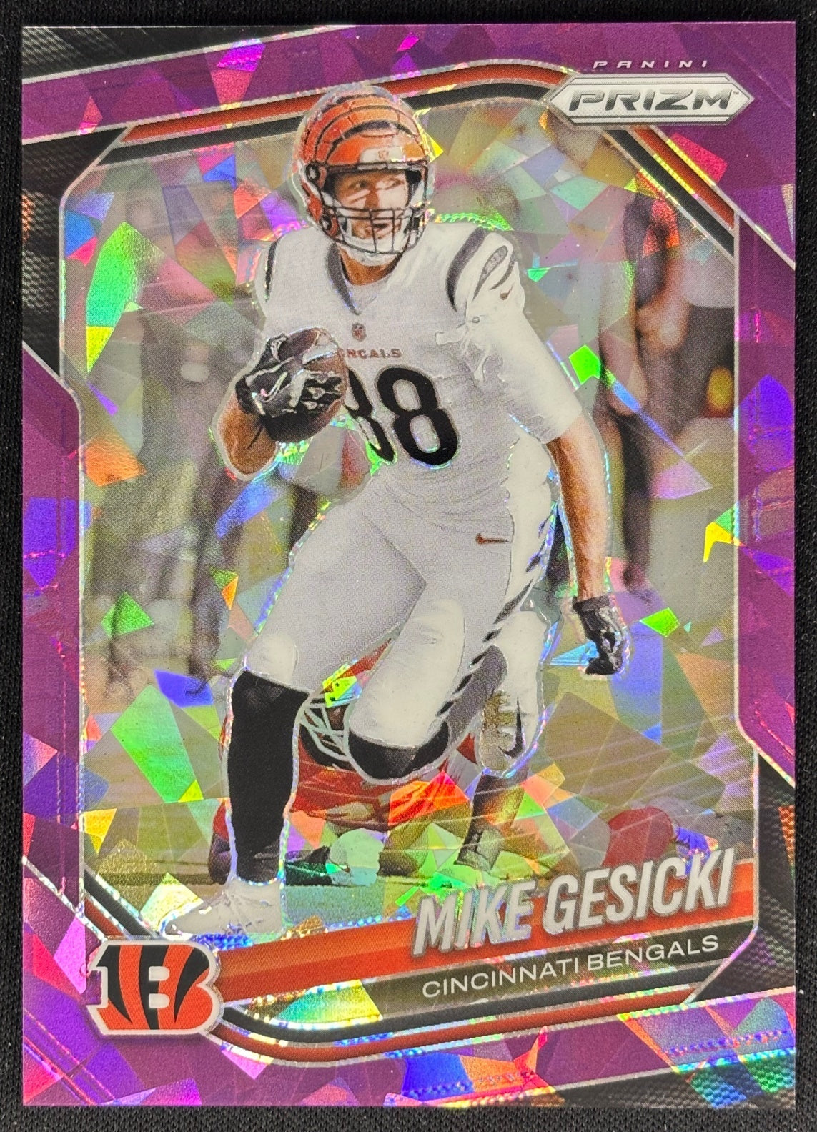 Mike Gesicki 2025 Panini Prizm Purple Ice /225 Bengals Sports Trading Cards
