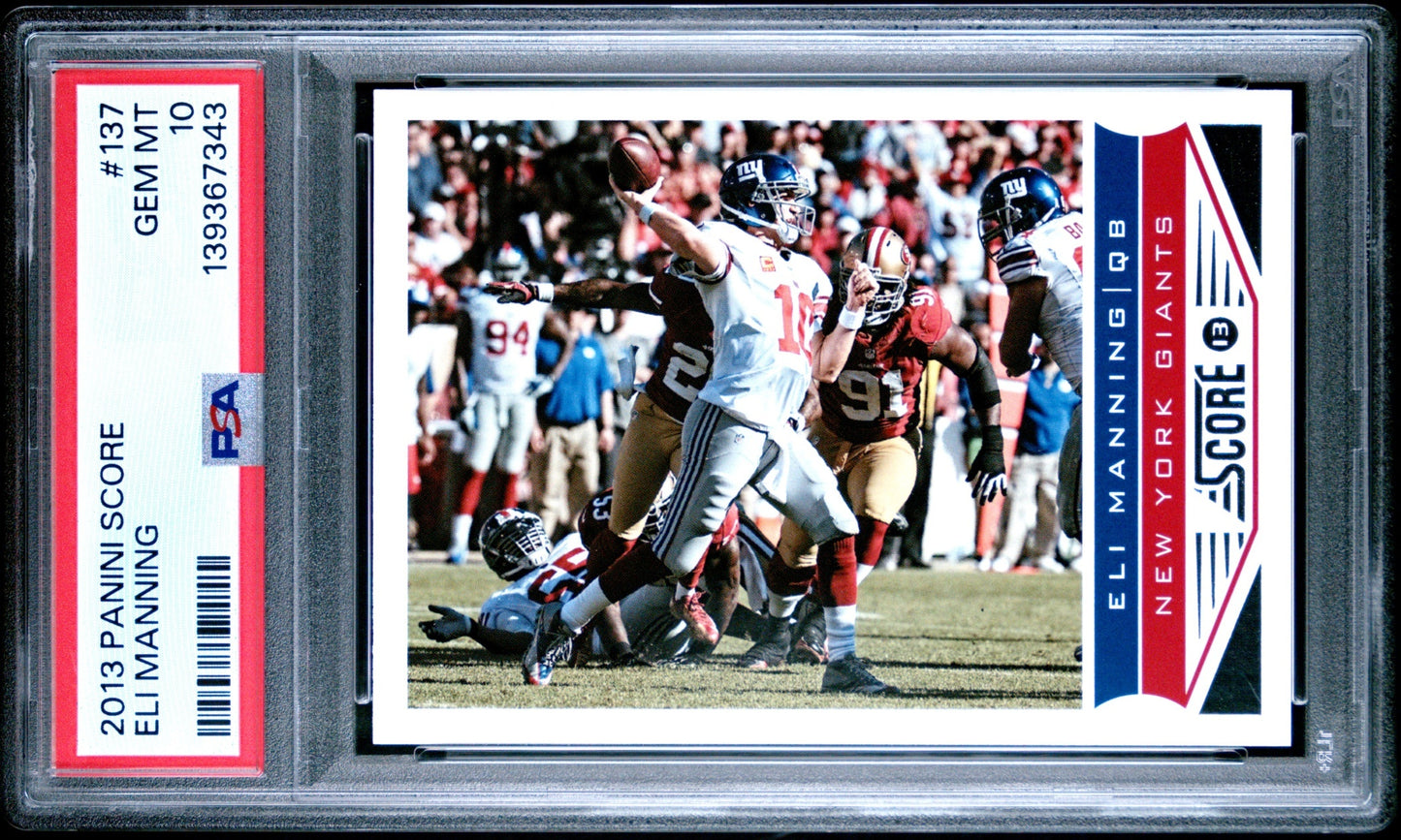 Eli Manning 2013 Panini Score PSA 10 Giants front