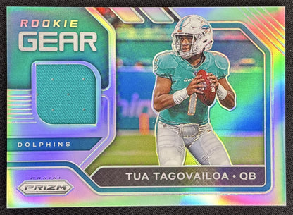 Tua Tagovailoa 2020 Panini Prizm Rookie Gear Dolphins Miami Dolphins