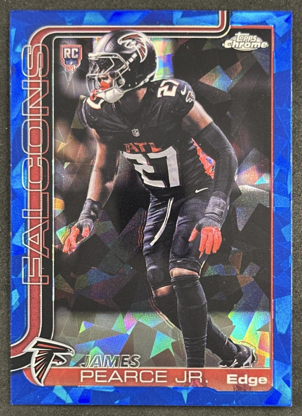 James Pearce Jr. 2025 Topps Chrome Sapphire Falcons