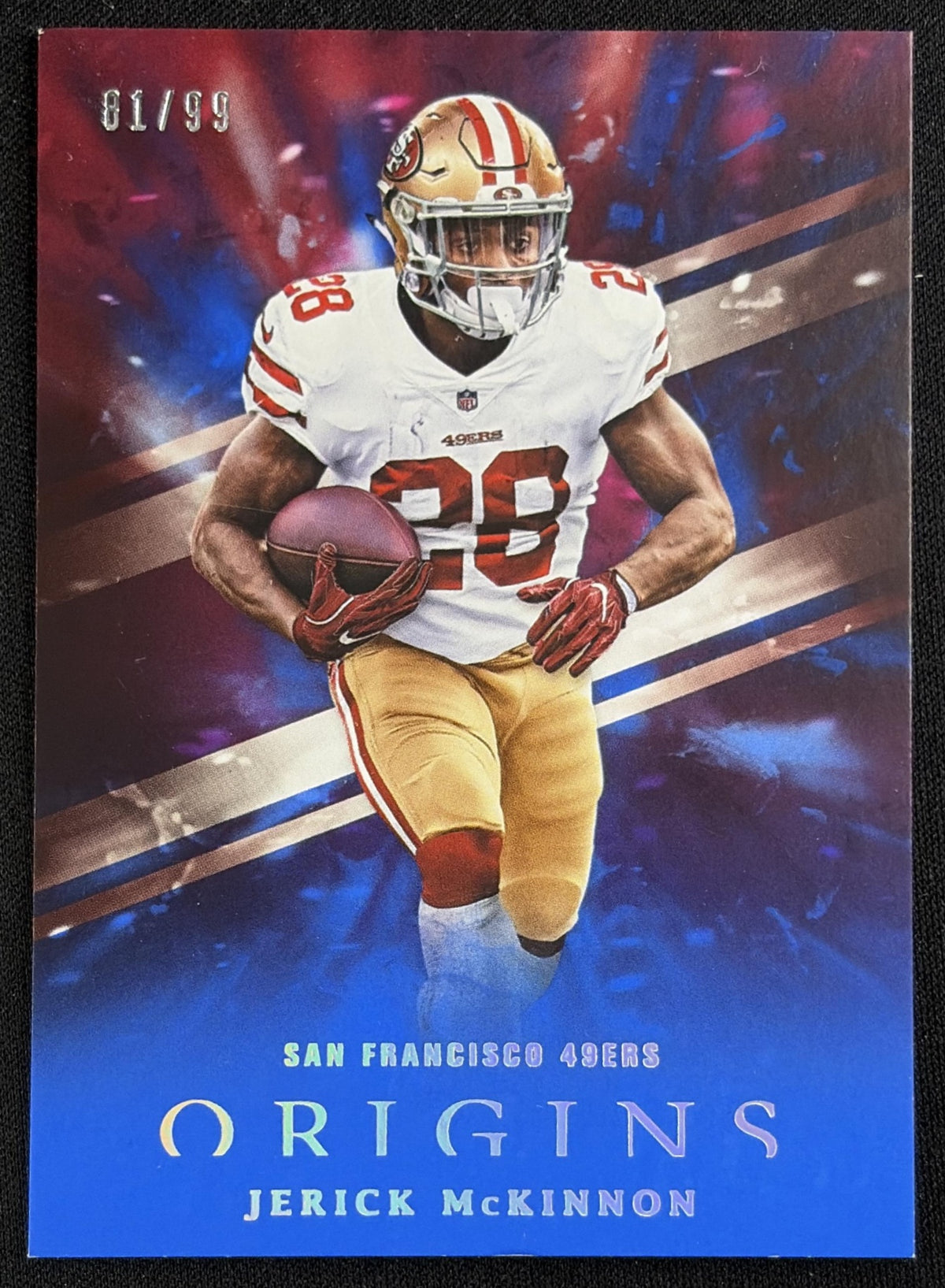 Jerick McKinnon 2018 Panini Origins Blue /99 49ers - Front