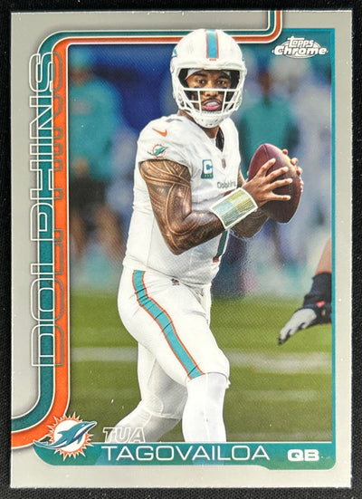 Tua Tagovailoa 2025 Topps Chrome Dolphins Falcons Default Title Sports Trading Cards