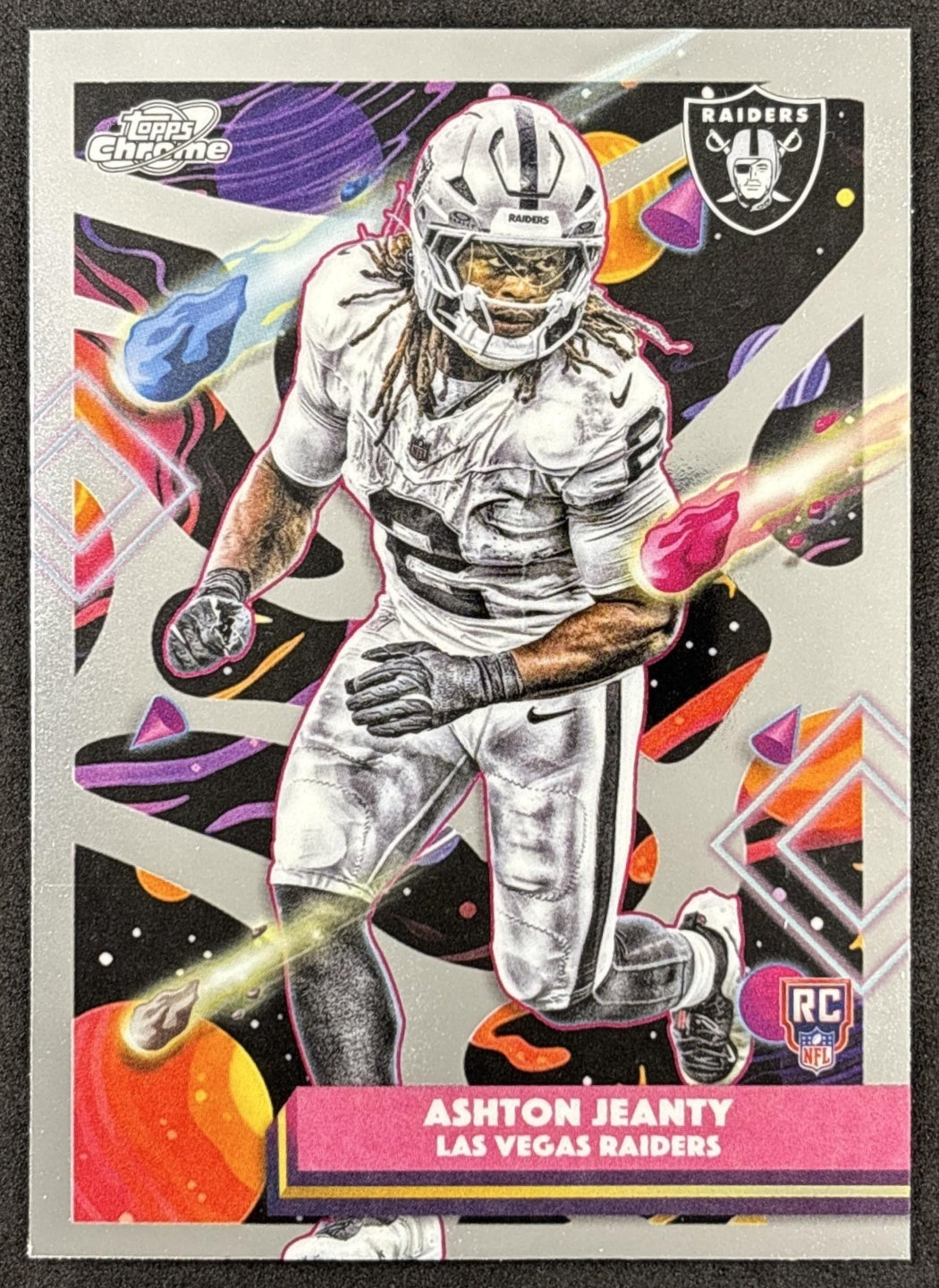 Ashton Jeanty 2025 Topps Cosmic Chrome Raiders front